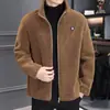 Jaqueta Casual Juvenil Elegante de Lã de Cordeiro Grossa e Quente - Tamanho Grande, Corte Solto - Outono e Inverno - Para Exportação e Dropshipping