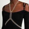 Amazon sexy tendencia cadena de pecho de rejilla moda Joker fiesta cadena corporal accesorios transfronterizos cadena corporal