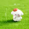 Paisaje en Miniatura Creativo Lindo Perro Cafetero Muñeco DIY Adornos Pequeños para Coche Escritorio Paisaje en Miniatura Perro Cafetero
