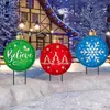 Nuevo letrero de suelo navideño con diseño de cachorro Grinch, letrero impermeable para césped de fiesta al aire libre, jardín