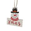Nuevo Árbol de Navidad de Madera Muñeco de Nieve Colgante de Viruta de Madera Popular Transfronterizo Colorido Viruta de Madera Adorno de Navidad Colgante en Stock