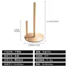 Portarrollos de papel para encimera de mesa de cocina de acero inoxidable sin taladro, estante de almacenamiento vertical para baño del hogar