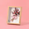 Marco de Fotos Tridimensional Hueco con Flores Secas, Regalo del Día de San Valentín Chino, Adorno Decorativo Creativo, Flor Seca, Flor Preservada, Regalo del Día de la Madre