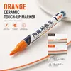 Caneta de retoque cerâmica de 12 cores para reparar arranhões em superfícies de porcelana e banheiro, caneta marcadora especial de 2,8 mm para azulejos e banheiras