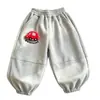 Calça de moletom infantil 2026 primavera e outono 3D boneco de carro calça casual para meninos e meninas fofa modelagem solta com punhos afunilados calça comprida