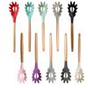 Utensílios de Cozinha Resistentes a Altas Temperaturas com Cabo de Madeira para Uso Doméstico Espátula de Silicone Espátula para Frigideira Antiaderente Colher de Sopa Ferramentas de Confeitaria Conjunto de 12 Peças Atacado