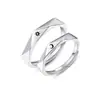 Anel de Casal Sol Lua Estrela Moda Simples Anel Aberto Sol Lua Fábrica Personalizada Anel de Casal