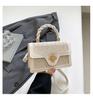 Bolso de Mano Retro Diseño Nicho Costuras a Contraste Bolso de Hombro 2025 Nuevo Bolso de Mujer Bolso Bandolera Popular Bolso Cuadrado Pequeño