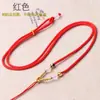 Cordón con Nudo de Una Vía de Hilo Dorado DIY Hebilla de Seguridad de Jade Hetian Cadena Ajustable Dorada Cuerda de Ágata Fina Venta al por Mayor
