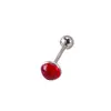 Anillo para la lengua de acero inoxidable con rosca externa, con diseño de chica sexy caliente, con gota de aceite y estrella brillante, con piedra natural, para cruzar fronteras, Flash Sexy
