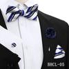 Gravata Borboleta Quadrada de Seda para Negócios Conjunto de 4 Peças Estilo Coreano Masculino Acessórios de Vestimenta para Banquete de Casamento Fábrica de Gravatas de Borboleta Estoque Pronto