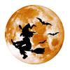 Fan Xi nueva serie de luna luminosa de Halloween Escoba mujer Halloween pegatinas de pared decorativas Q004