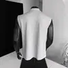 Colete Pesado Sem Mangas Estilo Americano para Homens e Mulheres, Camiseta Esportiva Fitness Masculina, Blusa com Gola Henley, Camiseta Estilo Cara de Mau