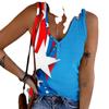 Comercio exterior transfronterizo 2022 nueva ropa de mujer europea y americana grafiti estampado 3D casual cuello en V sin mangas chaleco