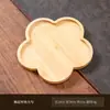 Bandeja Redonda de Madera de Bambú Macetero para Suculentas Bandeja de Bambú Bandeja para Snacks Accesorios Aislante Térmico Antideslizante Bambú Forma Especial Posavasos Múltiple para Té Lote