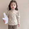 Camiseta Básica Forrada de Felpa para Niñas, Nueva Camiseta de Manga Larga para Niños Primavera y Otoño 2025, Ropa Interior Cálida y Elegante de Invierno para Bebés Niñas