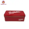 Caja de Lata Roja Grande de Metal para Empaque de Regalo Caja de Lata Festiva para Empaque de Regalo Navideño
