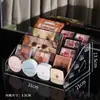 Caixa de armazenamento de paleta de sombras cosméticos transparente para mesa acabamento batom pó compacto base cushion esmalte de unha suporte de exibição de barra