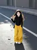 Conjunto para niñas Beikefei, colección de otoño, ropa estilo coreano para chicas de secundaria, moderno conjunto de dos piezas con cuello alto