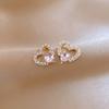 Aretes de Perla Pequeña de Aguja de Plata, Temperamento de Alta Gama, Aretes Geométricos para Perforación de Oreja, Lindo Arete Personalizado con Incrustaciones de Diamantes al por Mayor
