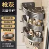 Estante de almacenamiento para baño, estante triangular para baño, organizador para tocador de baño y lavabo montado en la pared sin taladro