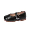 Zapatos de Cuero Retro Bajos para Niñas 2026 Nuevos de Primavera/Verano Zapatos Plateados Mary Jane de Princesa para Niños Pequeños, Antideslizantes