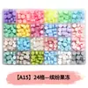 Perlas de cera octogonales, 100 estilos en compartimentos separados, perlas de cera para sellos de cera, empaque de caja de color mixto, venta al por mayor