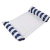 Cama flotante inflable de malla rayada de cuatro tubos, cama flotante acuática para adultos, flotador de ocio para piscina, juguete acuático al por mayor