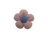 Broche de flor de cinco pétalas de tecido de lã de tricô de algodão de desenho animado fofo, acessórios de cabelo DIY, acessórios para bolsa de sapatos e meias