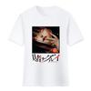 Camiseta Crazy Gambling Deep Animação Círculo Casal Masculino e Feminino Estudante Manga Curta Lua Amarela Luna Cobra Manga Sonho Camiseta de Algodão