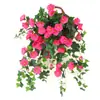 Enredadera Artificial de Flor de Campanilla, Enredadera de Flores Falsas, Flor Decorativa, Colgante de Pared, Cesta Colgante, Flor Colgante de Plástico