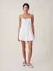 Novo Vestido Curto de Suspensório de Verão, Vestido Curto Branco Estilo Fada com Ajuste na Cintura, Estilo Europeu e Americano da Amazon, Elegante e Estiloso