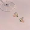 Pendientes de plata S925 con forma de flor nueva, estilo coreano, con diseño de temperamento simple y estilo TikTok para mujer, pendientes transfronterizos