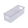 Caja de almacenamiento de escritorio, rectangular estrecha y larga, acrílico transparente, caja para artículos varios y papelería, cajón de calcetines, venta al por mayor, a prueba de polvo