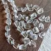 Joias Importadas DIY, Contas de Vidro de Cristal Branco do Oriente Médio, Contas Soltas de Formato Irregular, Transparentes como Cubos de Gelo
