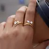 Anillo Original de Circonita Jingqiao Color Acero Titanio Resistente al Desgaste Lujo Ligero Joyería de Mano Adornos Transfronterizos de Acero Inoxidable Anillos de Tacto de Alta Gama
