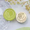 Cabeça de Carimbo de Selo de Cera Série de Personagens Estilo Europeu Noiva de Casamento Selo de Cera Decoração de Casamento Feita à Mão Carimbo de Diário