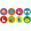 Rollo Autoadhesivo Transfronterizo de 500 Hojas de Lindas Pegatinas de Animales de Dibujos Animados 2.5cm Pegatinas Pequeñas de Tigre y Panda para Estudiantes