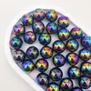 Contas pintadas à mão de 16mm contas de fundo contas de concha coloridas furo reto contas soltas acessórios para pulseira diy banho acrílico produtos de alta qualidade