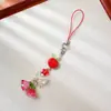 Manzana Roja Fresca Lirio del Valle Diseño Original Colgante Cadena para Teléfono Móvil Tarjeta con Lazo Álbum de Tarjetas Bolsa de Joyería con Cuentas Colgante