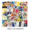 50 Calcomanías de Decoración para Cuaderno DIY de Estrella de Baloncesto Transfronteriza, Graffiti de Curry, Personalidad, Calcomanías para Patineta, Equipaje