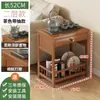 Nova Mesa de Chá Estilo Chinês Gabinete Lateral de Sofá para Sala de Estar Pequena Mesa de Café Sala de Chá Suporte de Chá Armário de Armazenamento Armário de Canto Armário de Armazenamento