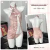 Lingerie de Seda Diyao Si com Abertura Diagonal, Tecido Transparente Estampado, Estilo Sexy Pura Desejo, Uniforme Hanfu Estilo Chinês Tradicional A186