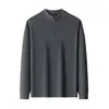 Camiseta de Manga Larga Cálida con Cremallera y Cuello Semi-Alto de Terciopelo Alemán Bicolor Catiónico Cepillado para Otoño e Invierno, Camisa para Capa Interior de Hombre
