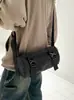Bolsa Transversal Xadrez Estilo Japonês Workwear Marca Tendência Nicho Bolsa para Celular Esportes Ciclismo Bolsa Cilíndrica Casual Versátil Bolsa de Ombro