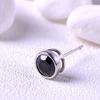 Brincos de Tarraxa Masculinos Diamante Negro Único Distintivo Tendência Estilo Coreano Simples Versátil Elegantes Brincos de Moda Brincos