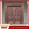 Porta de Aço Inoxidável Espessa para Casas Rurais Autoconstruídas, Porta Imitando Cobre para Vilas, Porta de Entrada para Pátio, Porta Antifurto de Liga de Zinco