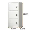 Armario de cinco puertas con cerradura, mueble de almacenamiento doméstico, mueble de almacenamiento de madera multifuncional de pie para sala de estar con puertas, vitrina