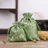 Bolsa de Tela de Satén de Seda, Bolsa para Dulces de Boda, Bolsa de Regalo, Bolsa de Cordón Tradicional de Flor de Ciruelo, Bolsa de Almacenamiento, Bolsa de Tela