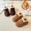 Botas de Nieve para Niñas Zapatos de Algodón para Niños Acolchado de Terciopelo Plus Nuevo Invierno 2026 Nieve Algodón Niños Pequeños y Medianos Zapatos Birkenstock Zapatos de Invierno